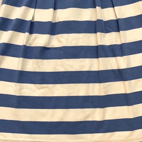 J Crew Blue & White striped Strapless Dress Sz 8 - Picture 4 of 8
